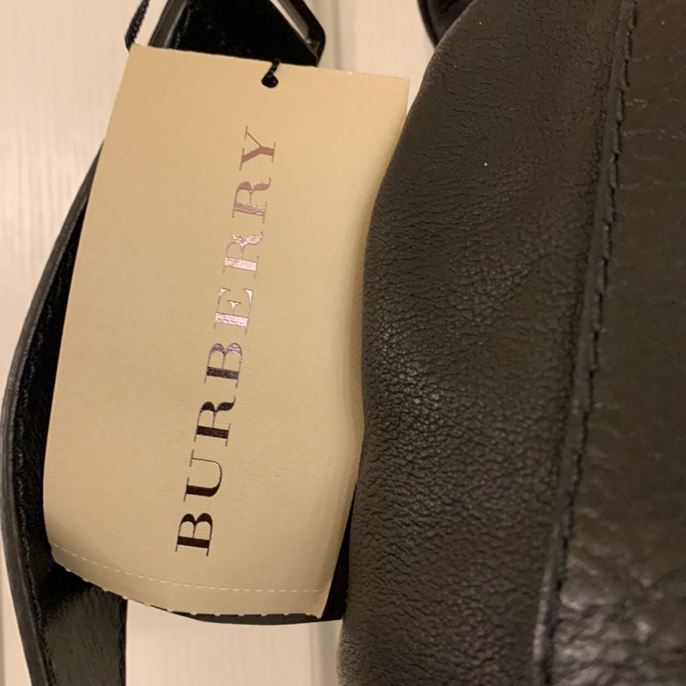 NWT BURBERRY Vintage Washed Leather Medium Bonington Tote Black - Picture 10 of 11